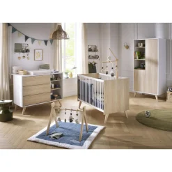 Sauthon                    Lit Bebe Kronos    Décor bois / blanc            60x120 cm