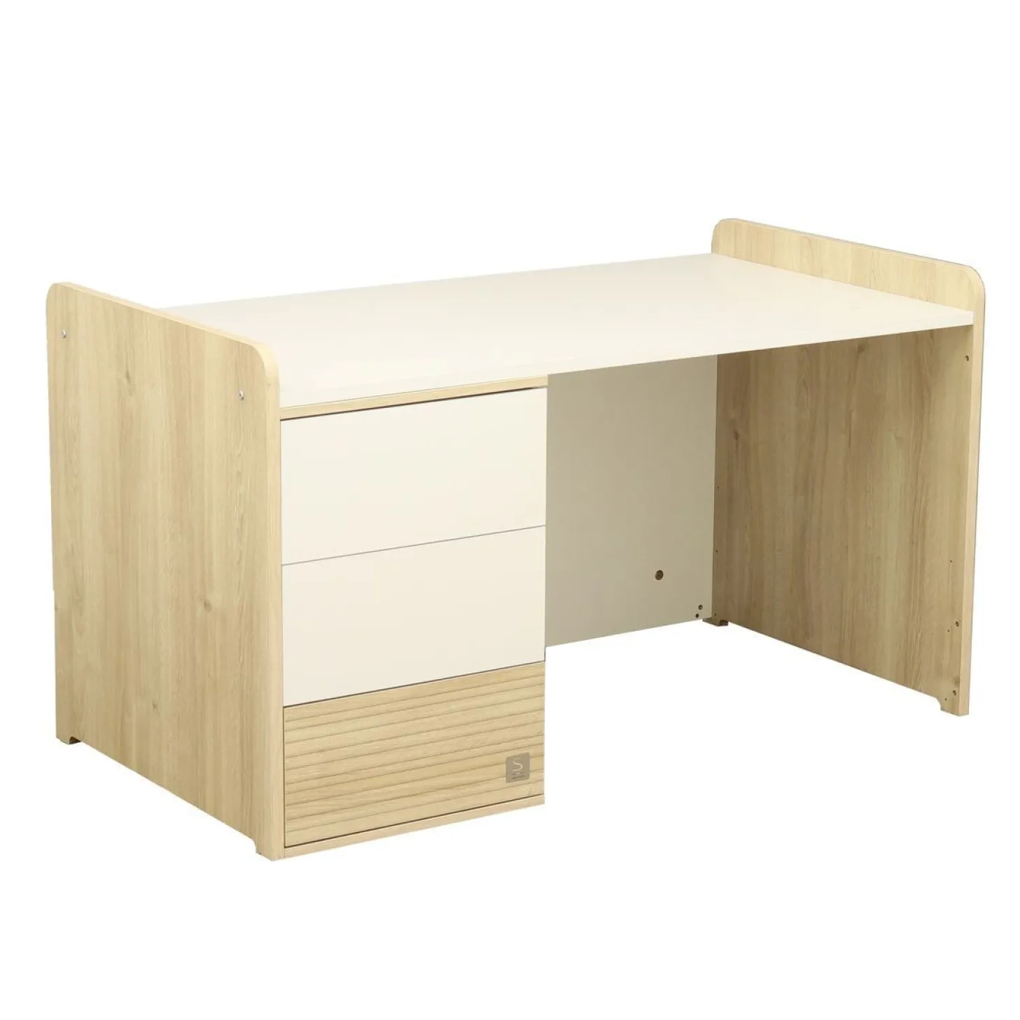 Sauthon Lit combiné évolutif Paloma Chêne Sépia/Blanc Neige/Chêne Strié Sépia 70x140 cm