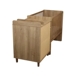 Sauthon Lit Combiné évolutif réversible Mokka Chêne Mokka /Chêne Foncé 60x120 cm / 90x190 cm