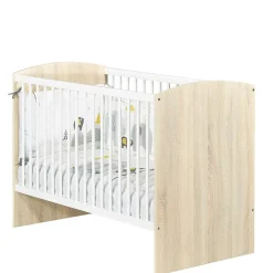 Sauthon                    Lit Liaam    Chêne Sand / Blanc            60x120 cm