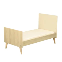 Sauthon Lit Little big bed Mélinée Crème/Chêne Sépia/Hêtre Vernis 70x140 cm