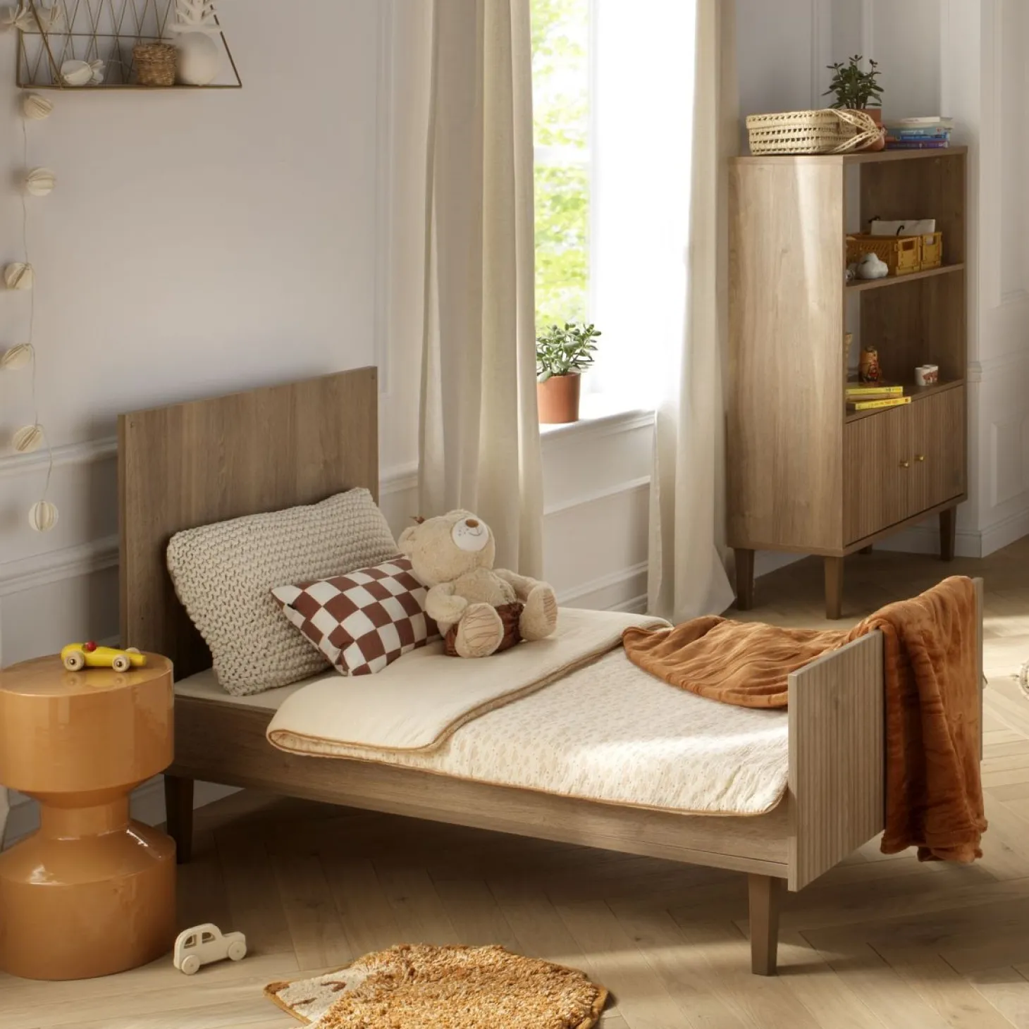 Sauthon Lit little big bed Mokka Chêne/Chêne Foncé/Chêne Strié 70x140 cm
