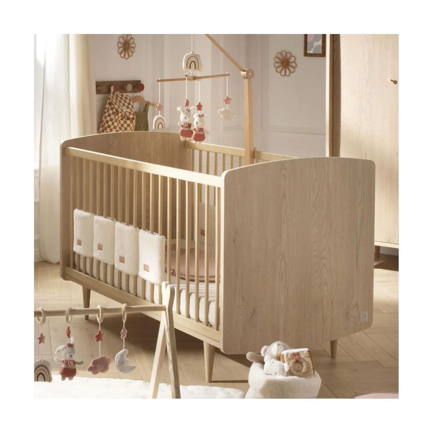 Sauthon Lit Little Big Bed My Love Chêne Vintage 70x140 cm