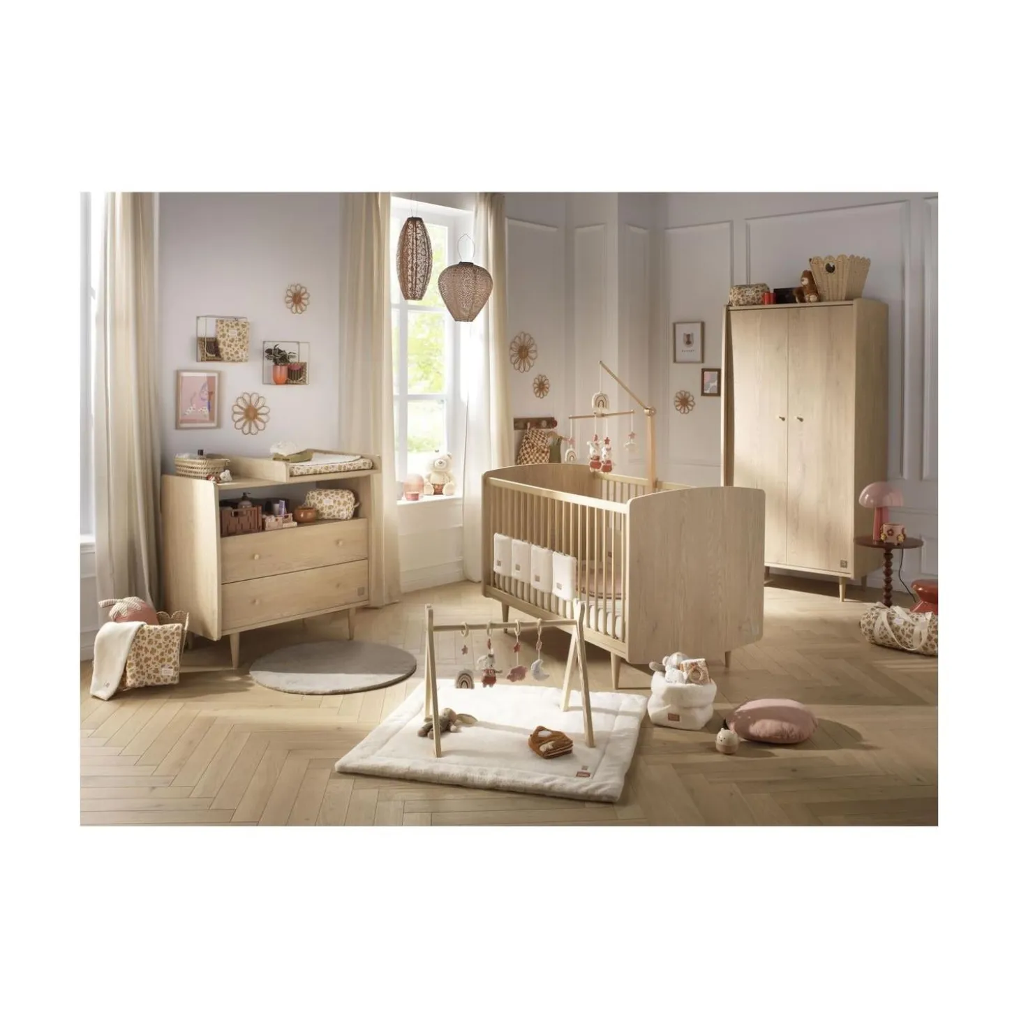 Sauthon Lit Little Big Bed My Love Chêne Vintage 70x140 cm