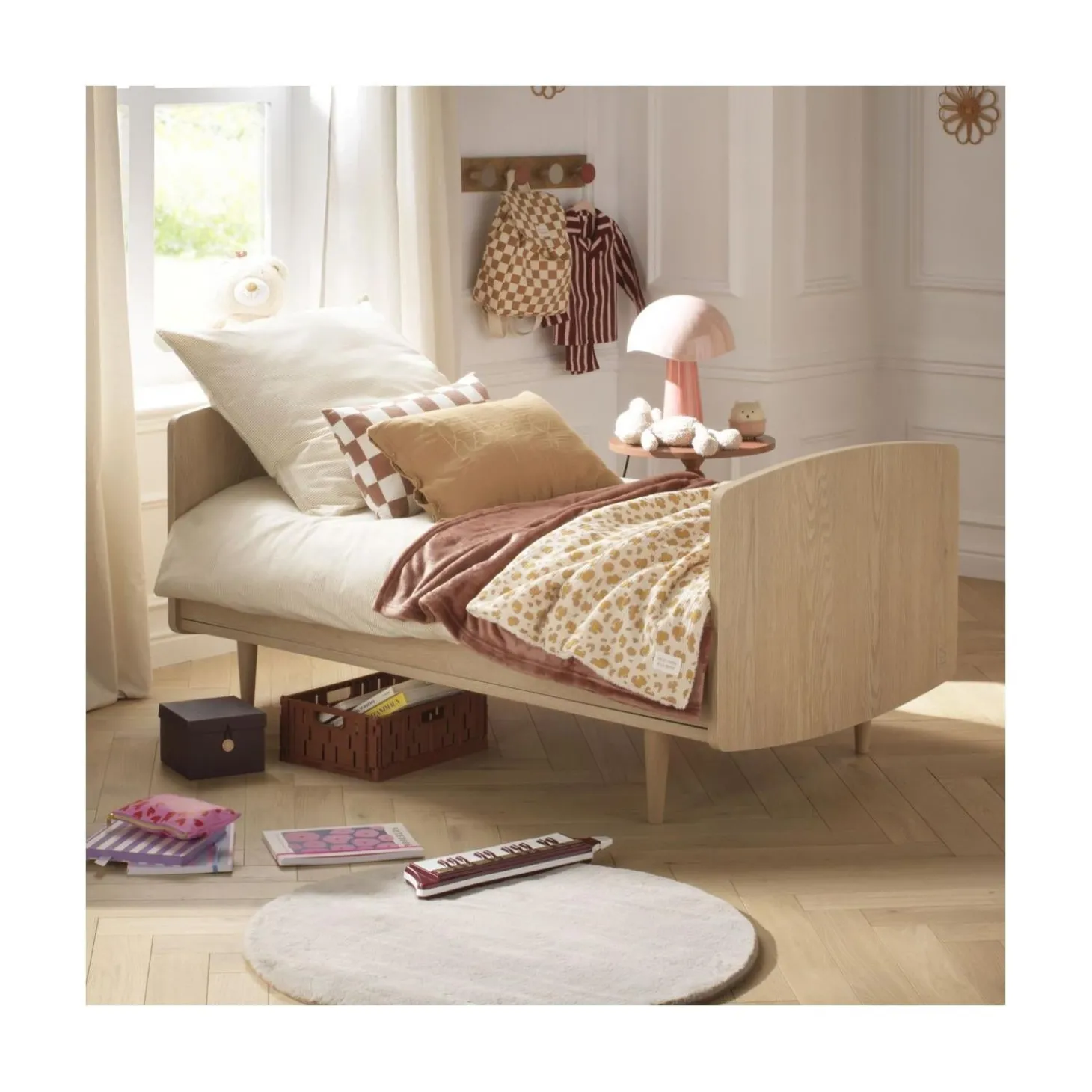 Sauthon Lit Little Big Bed My Love Chêne Vintage 70x140 cm