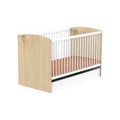 Sauthon Lit Little Big Bed Sans Kit De Transformation Alice Chêne Suave / Blanc 70x140 cm