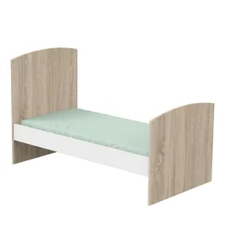 Sauthon Little big bed Access Chêne Doré - Blanc 70x140 cm