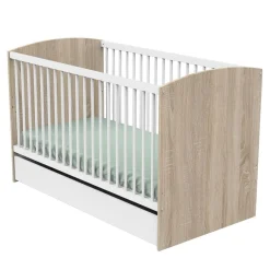 Sauthon Little big bed Access Chêne Doré - Blanc 70x140 cm