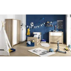 Sauthon Little big bed Antonin Chêne Noisette Et Blanc 70x140 cm