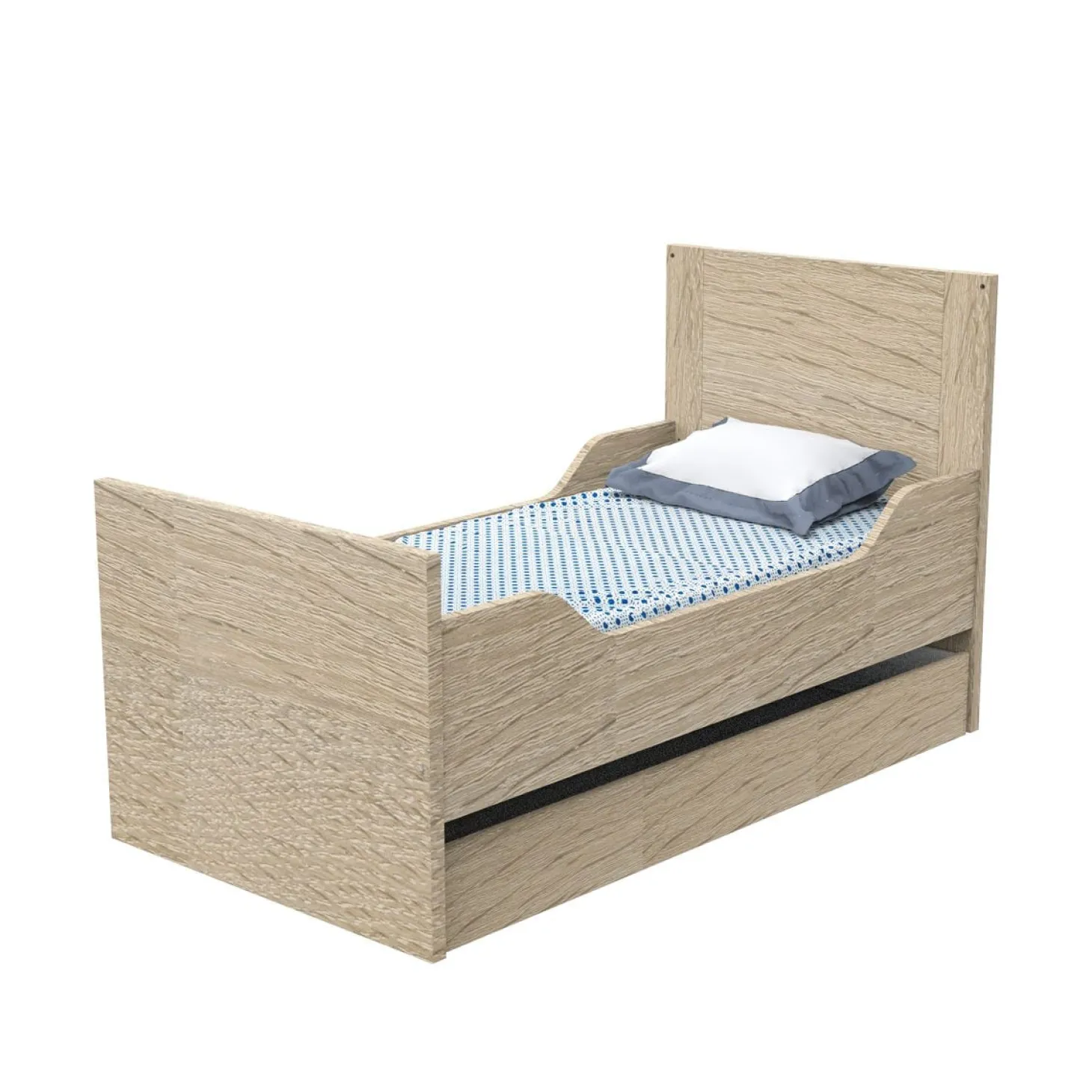 Sauthon Little big bed Antonin Chêne Noisette 70x140 cm