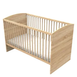 Sauthon                    Little big bed Azur    Chêne Doré - Hêtre Vernis Naturel - Hêtre Brut            70x140 cm