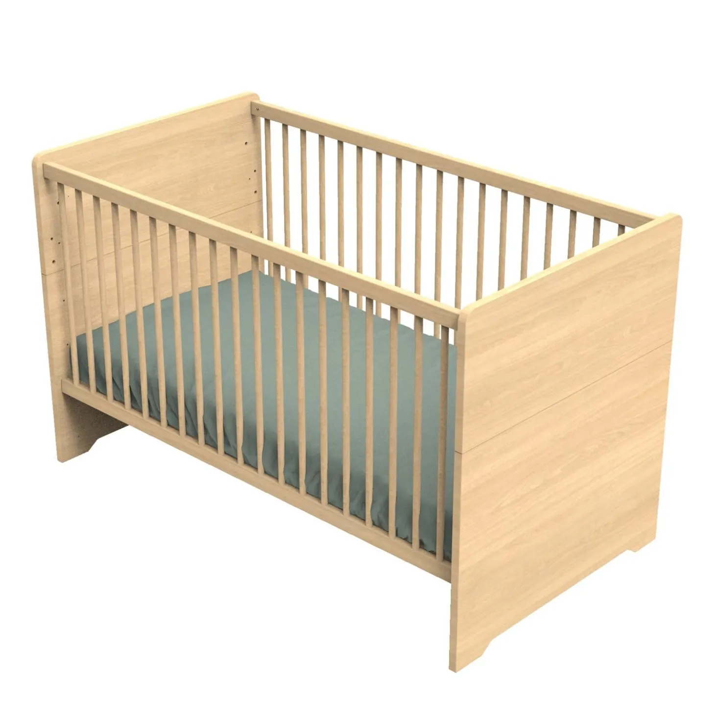 Sauthon Little big bed cannelle Chêne Miel - Hêtre Vernis Naturel 70x140 cm