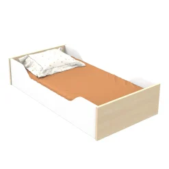 Sauthon                    Little big bed Nature    Chêne Velours - Blanc            70x140 cm