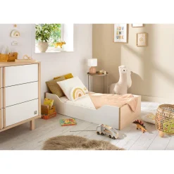 Sauthon                    Little big bed Nature    Chêne Velours - Blanc            70x140 cm