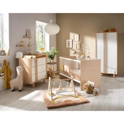 Sauthon                    Little big bed Nature    Chêne Velours - Blanc            70x140 cm