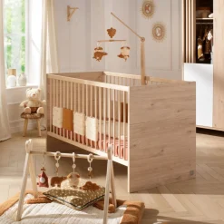 Sauthon Little big bed Tokyo Chêne Suave - Hêtre Vernis Naturel 70x140 cm