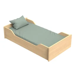 Sauthon Little big bed vanille Chêne Miel - Meringue 70x140 cm