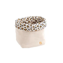 Sauthon Lot de 2 Panières Léopard Ecru/Noir/Caramel