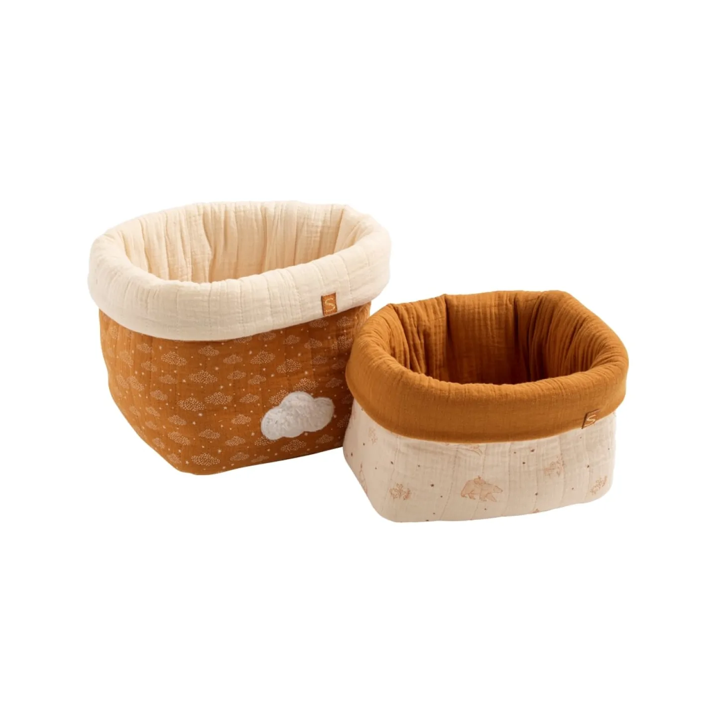 Sauthon Lot de 2 panières Orsino Beige