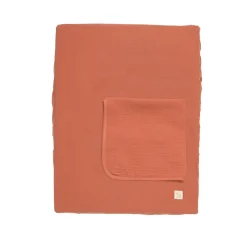 Sauthon                    Matelas à langer avec housse et serviette Uni Terracotta    Rouge