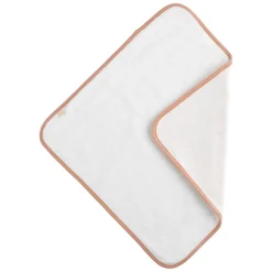 Sauthon Matelas à langer + Serviette Petit Coeur Beige Chiné/Rose Poudré