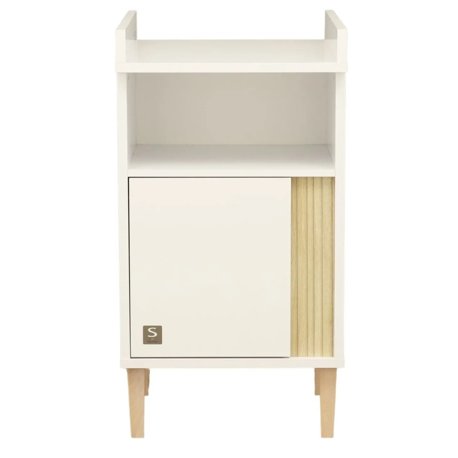 Sauthon Meuble à langer Paloma Blanc Neige/Chêne Strié Sépia/Hêtre Vernis