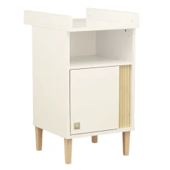 Sauthon Meuble à langer Paloma Blanc Neige/Chêne Strié Sépia/Hêtre Vernis