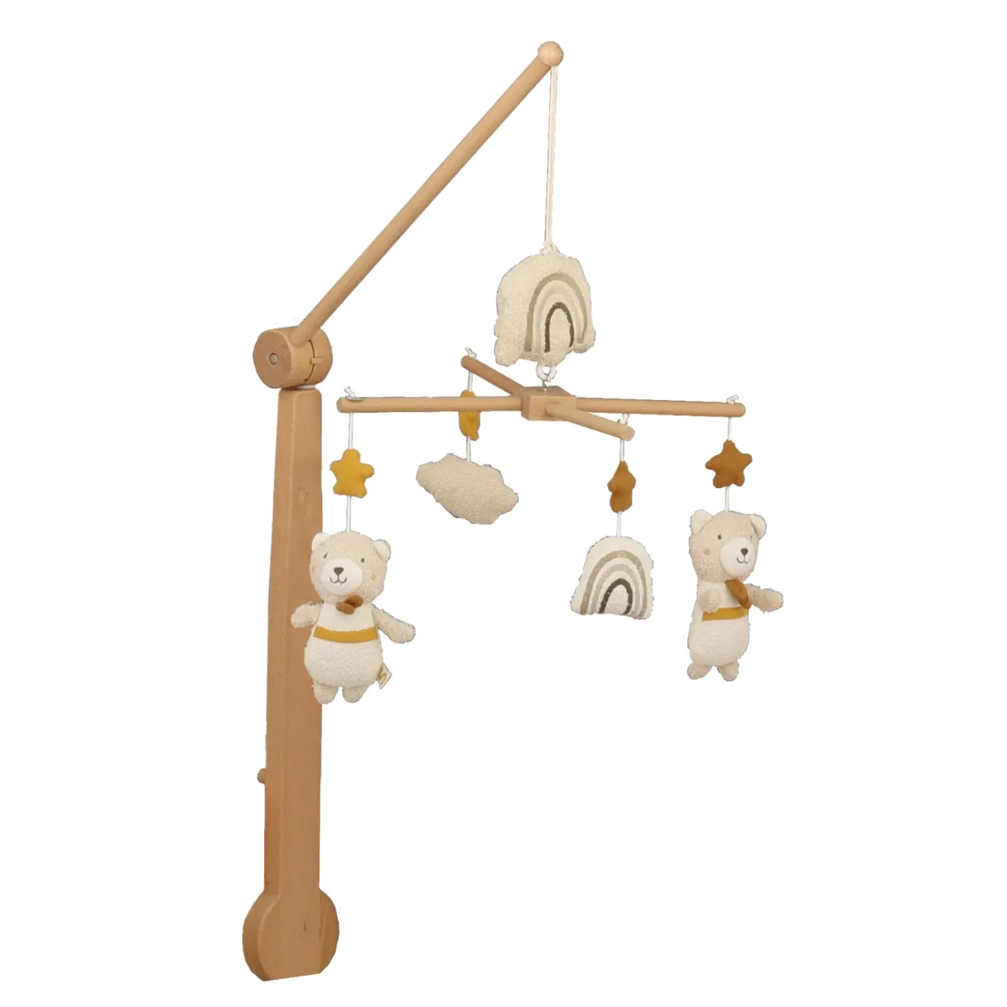 Sauthon Mobile Musical Bois Léopard Beige Chiné - Ocre