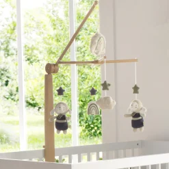 Sauthon                    Mobile Musical Petit Nuage    Beige Chiné/Bleu Orage/Vert Olive