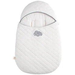 Sauthon Nid d'ange 5 Attaches Petit Nuage Beige Chiné/Bleu Orage 0-6 mois