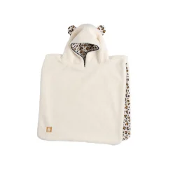 Sauthon Poncho Chaud Léopard Ecru/Noir/Caramel