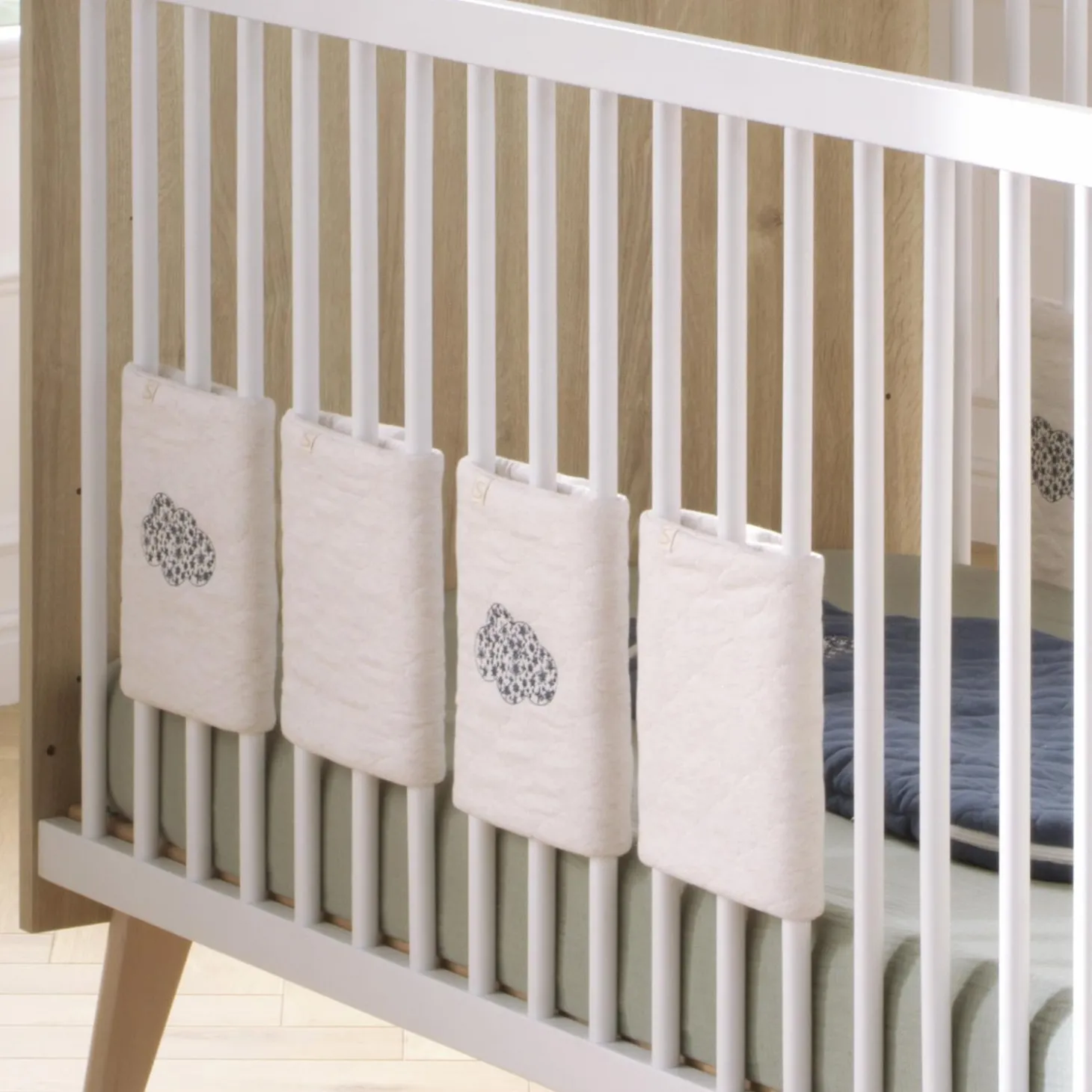 Sauthon Protections de Barreaux x8 Petit Nuage Beige Chiné