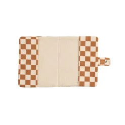 Sauthon Protège Carnet de Santé Damier Petit Chou Ecru/Caramel