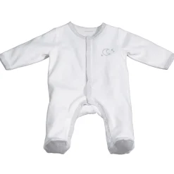 Sauthon                    Pyjama velours blanc-lune Celeste    3 mois