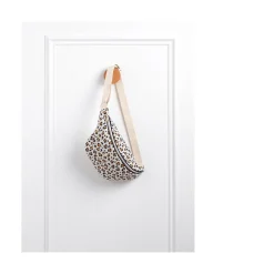 Sauthon                    Sac Banane Léopard    Ecru/Noir/Caramel