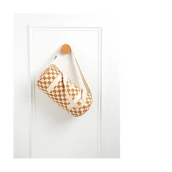 Sauthon                    Sac Polochon Enfant Damier Petit Chou    Ecru/Caramel
