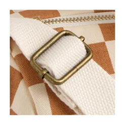 Sauthon                    Sac Polochon Enfant Damier Petit Chou    Ecru/Caramel