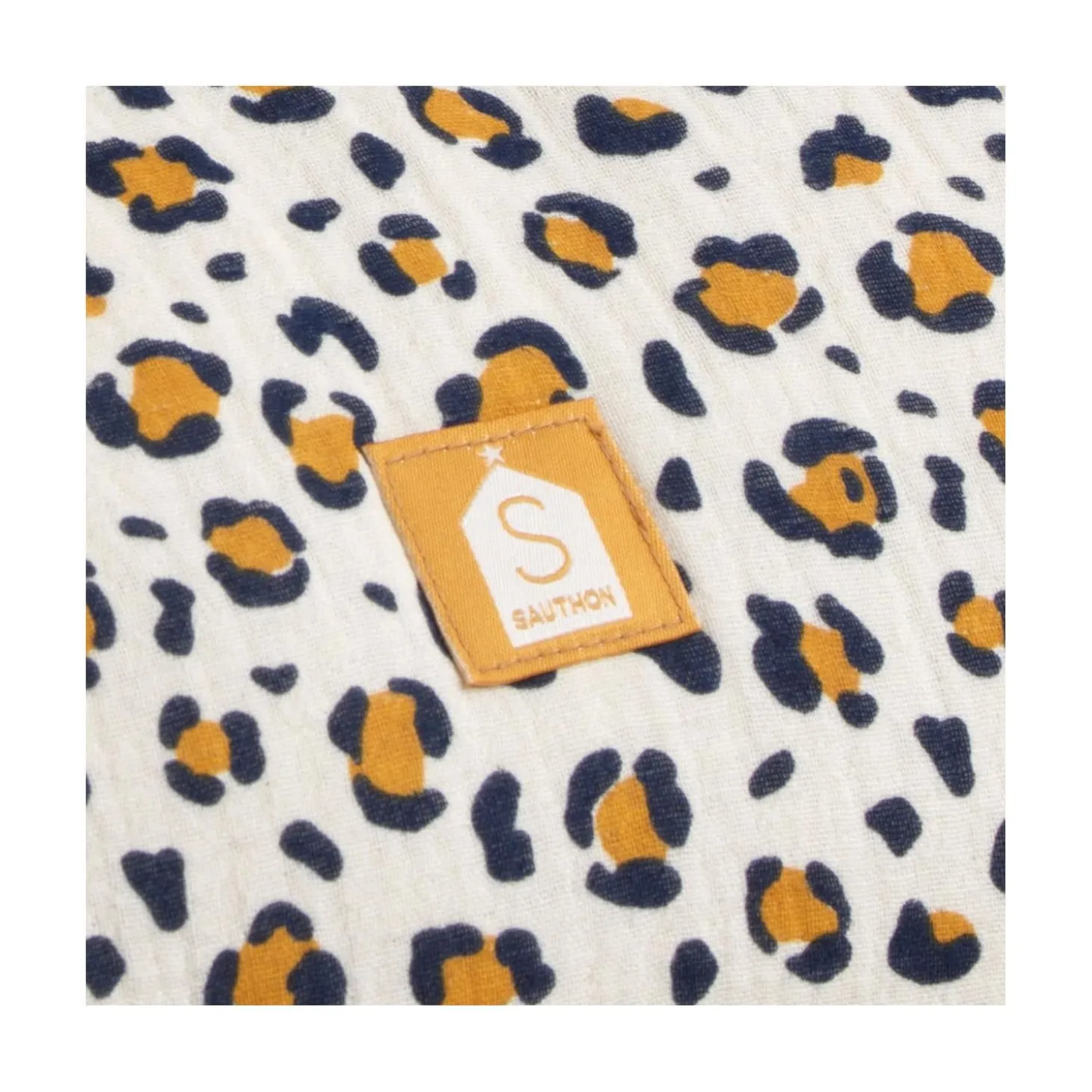 Sauthon Sac Polochon Enfant Leopard Ecru/Noir/Caramel