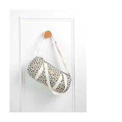Sauthon Sac Polochon Enfant Leopard Ecru/Noir/Caramel