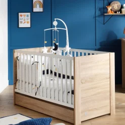 Sauthon Tiroir pour little big bed Antonin Chêne Noisette Et Blanc 70x140 cm