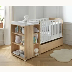 Sauthon                    Tiroir sur roulette lit combiné évolutif Nova    Chêne Doré            60x120 cm
