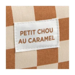 Sauthon Trousse de Toilette Damier Petit Chou Ecru/Caramel