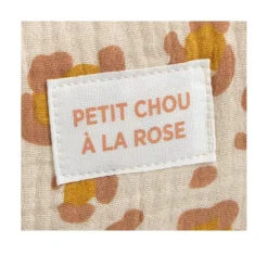 Sauthon Trousse de Toilette Motif Léopard Petit Chou Ecru/Caramel/Vieux Rose