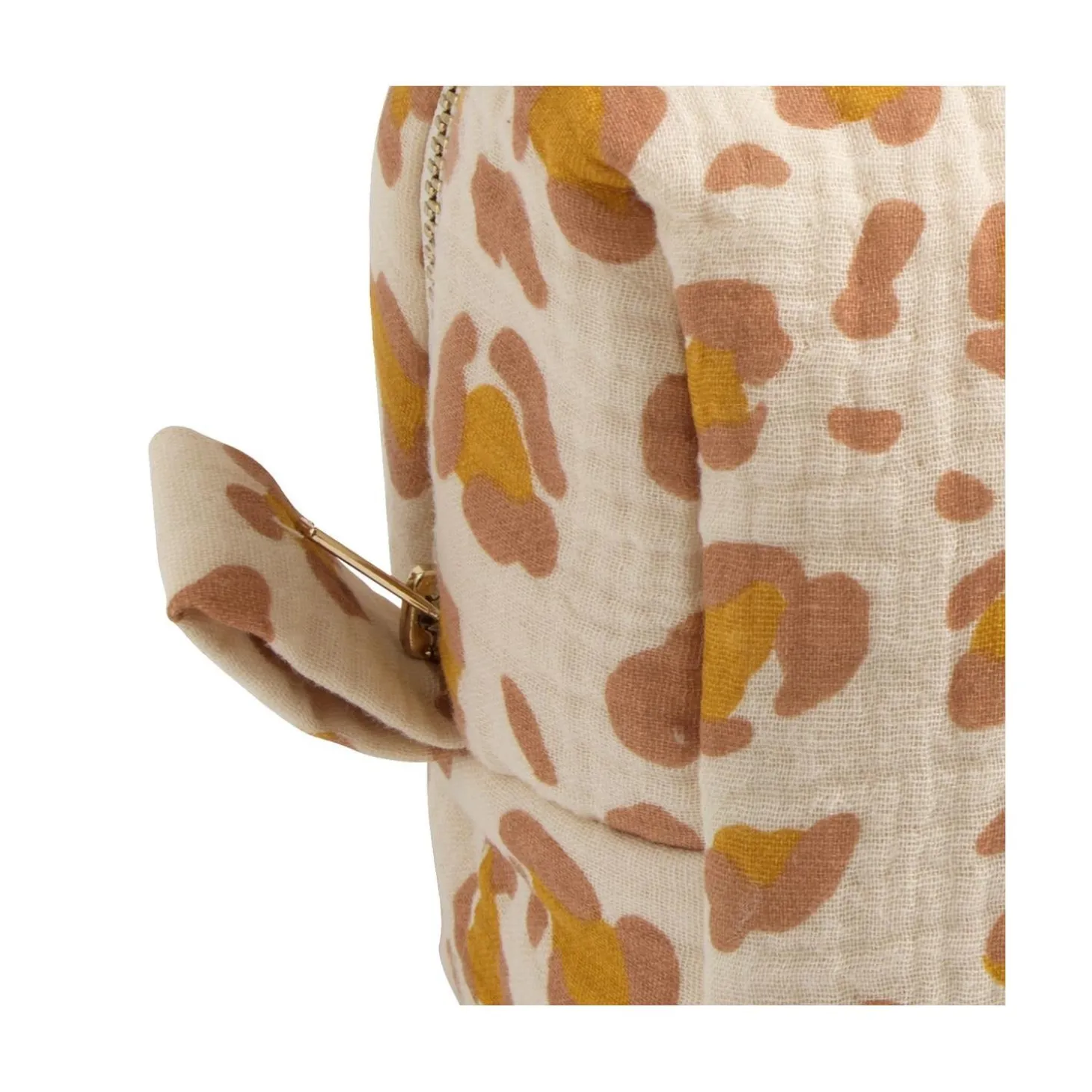 Sauthon Trousse de Toilette Motif Léopard Petit Chou Ecru/Caramel/Vieux Rose