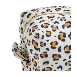 Sauthon Trousse de Toilette Motif Léopard Leopard Ecru/Noir/Caramel