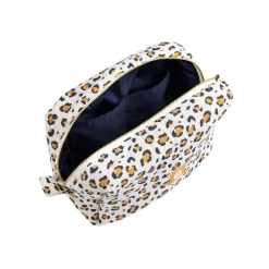 Sauthon Trousse de Toilette Motif Léopard Leopard Ecru/Noir/Caramel