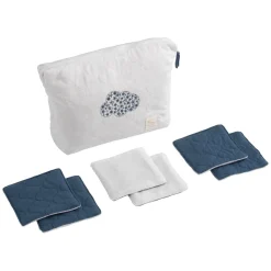 Sauthon                    Trousse de Toilette Petit Nuage    Beige Chiné/Bleu Orage