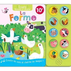 123 soleil                    Livre Écoute, Découvre Et Observe La Ferme    Multicolore