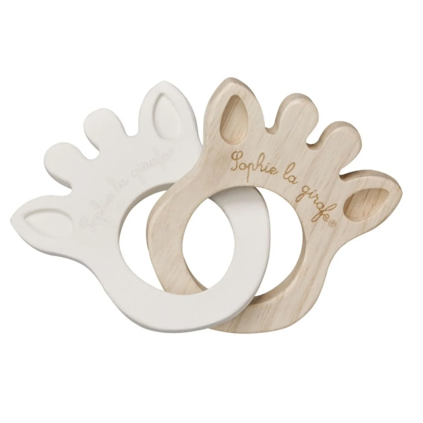 Sophie la girafe Anneaux silhouette Rubber & Wood