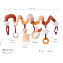 Sophie la girafe Boulier spirale Fanfan le faon Multicolore